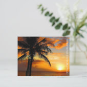 Sonnenuntergang Postkarte (Stehend Vorderseite)