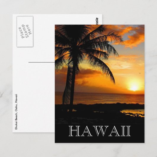 Sonnenuntergang Postkarte (Vorne/Hinten)