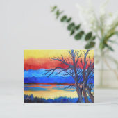 Sonnenuntergang Postkarte (Stehend Vorderseite)