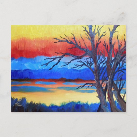 Sonnenuntergang Postkarte (Vorderseite)
