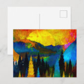 Sonnenuntergang Postkarte (Vorne/Hinten)