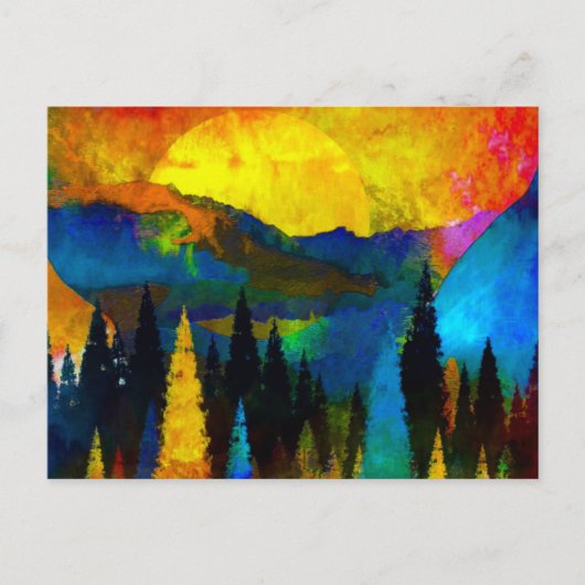 Sonnenuntergang Postkarte (Vorderseite)