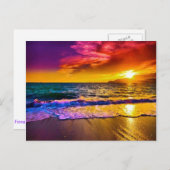 Sonnenuntergang-Postkarte Postkarte (Vorne/Hinten)