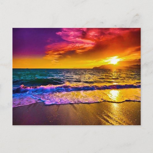 Sonnenuntergang-Postkarte Postkarte (Vorderseite)