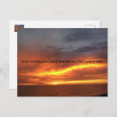 Sonnenuntergang Postkarte, Postkreuz, Postkarten (Vorne/Hinten)