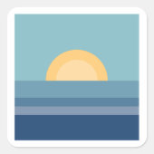 Sonnenuntergang Quadratischer Aufkleber (Vorderseite)