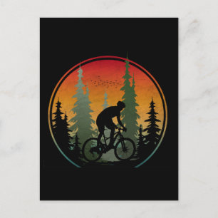 Sonnenuntergang Radfahren Naturkulisse Postkarte