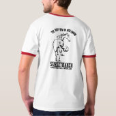 Sonnenuntergang-Ranch-Wecker T T-Shirt (Rückseite)