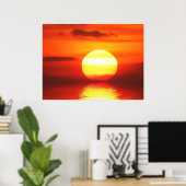 Sonnenuntergang Reflection Poster (Heimbüro)