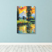 Sonnenuntergang Reflektion Lebhafte Landschaft Imp Leinwanddruck (Insitu (Holzboden))