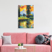 Sonnenuntergang Reflektion Lebhafte Landschaft Imp Leinwanddruck (Insitu (Wohnzimmer))