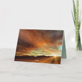 Sonnenuntergang Reflektion mit tiefem Beileid Karte (Rückseite)