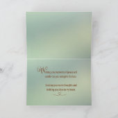 Sonnenuntergang Reflektion mit tiefem Beileid Karte (Innenseite)