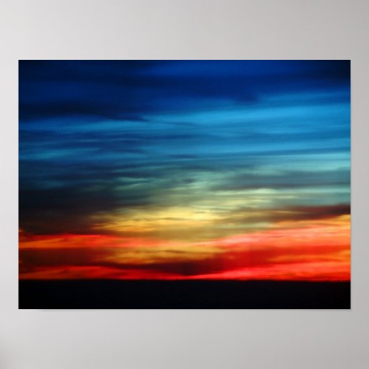 Sonnenuntergang Regenbogen 8x12 Poster (Vorne)