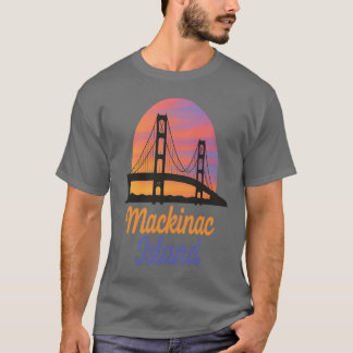 Sonnenuntergang Reitausflüge Brücken Vibes Mackina T-Shirt