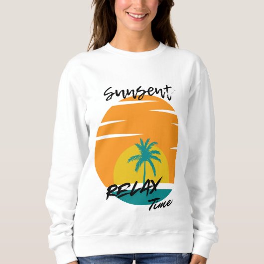 Sonnenuntergang Relax Time Sweatshirt (Vorderseite)