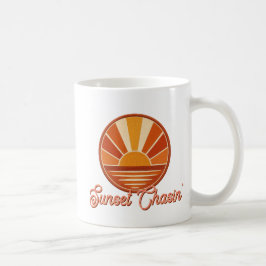 Sonnenuntergang Retro-Vibes Kaffeetasse