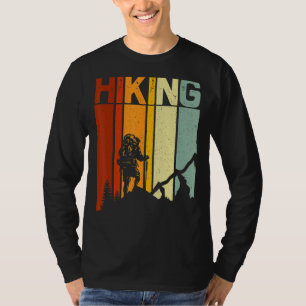 Sonnenuntergang Retro Vintage Natur Wandern T-Shirt