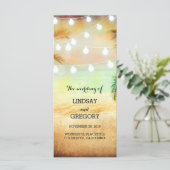 Sonnenuntergang romantische Hochzeitsprogramme Programm (Stehend Vorderseite)