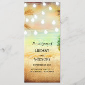 Sonnenuntergang romantische Hochzeitsprogramme Programm (Vorderseite)