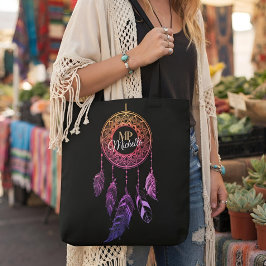 Sonnenuntergang Rosa & Lila Boho Traumfänger Benut Tasche