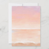 Sonnenuntergang Rosa Strand Hochzeit Einladungen (Rückseite)