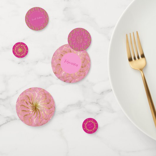 Sonnenuntergang Rosa und Gold Konfetti (Gruppe)