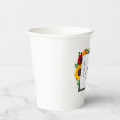 Sonnenuntergang Rose Blumenblume Hochzeit Pappbecher (Rechts)