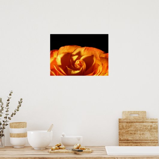 Sonnenuntergang Rose Poster (Küche)