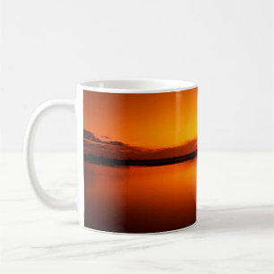 Sonnenuntergang, Ruderboot Silhouette-16497 Kaffeetasse