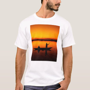 Sonnenuntergang, Ruderboot Silhouette-16497 T-Shirt