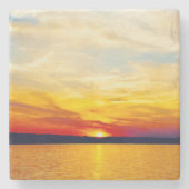 Sonnenuntergang, Ruhe, schöner Sonnenuntergang Steinuntersetzer (Vorderseite)