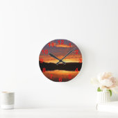 Sonnenuntergang Runde Wanduhr (Zuhause)
