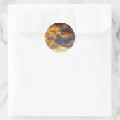 Sonnenuntergang Runder Aufkleber (Tasche)