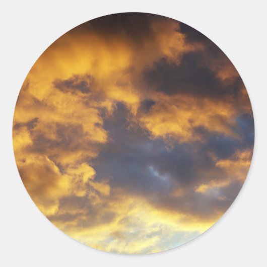 Sonnenuntergang Runder Aufkleber (Vorderseite)