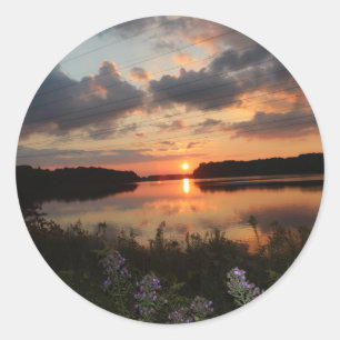 Sonnenuntergang Runder Aufkleber
