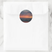 Sonnenuntergang Runder Aufkleber (Tasche)