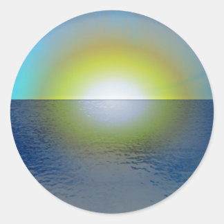 Sonnenuntergang Runder Aufkleber