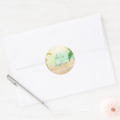 Sonnenuntergang Runder Aufkleber (Umschlag)