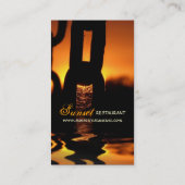 Sonnenuntergang Rustikale Visitenkarte (Rückseite)