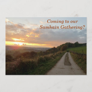 Sonnenuntergang Samhain Ansammlungs-Einladung Einladung