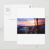 Sonnenuntergang San Jose Costa Rica Postkarte (Vorne/Hinten)