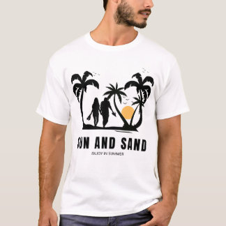 Sonnenuntergang: Sandstrand und Sonnenschein T-Shirt