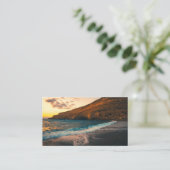 Sonnenuntergang Sandstrand Visitenkarte (Stehend Vorderseite)