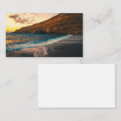 Sonnenuntergang Sandstrand Visitenkarte (Vorne/Hinten)