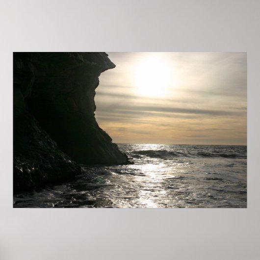 Sonnenuntergang Santa Cruz Poster (Vorne)