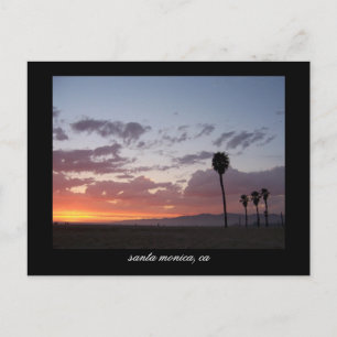 Sonnenuntergang: Santa monica, ca. Postkarte