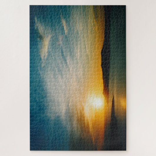 Sonnenuntergang Santorin, Griechenland 1014-pc Puzzle (Vertikal)