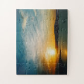 Sonnenuntergang Santorin, Griechenland 30-pc Puzzle (Vertikal)