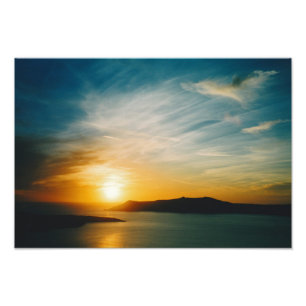 Sonnenuntergang Santorin, Griechenland Fotodruck